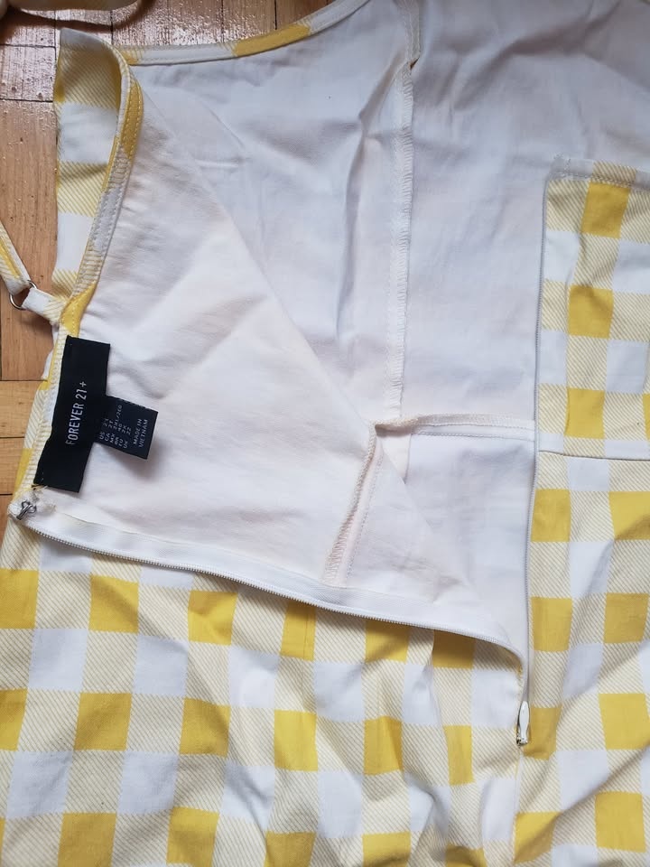 Forever 21 Plus Yellow Gingham Bodycon Dress 2XL - photo 4