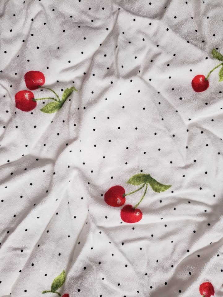 Forever21 Plus White Cherry and black dot wrap dress US 2XL - photo 3