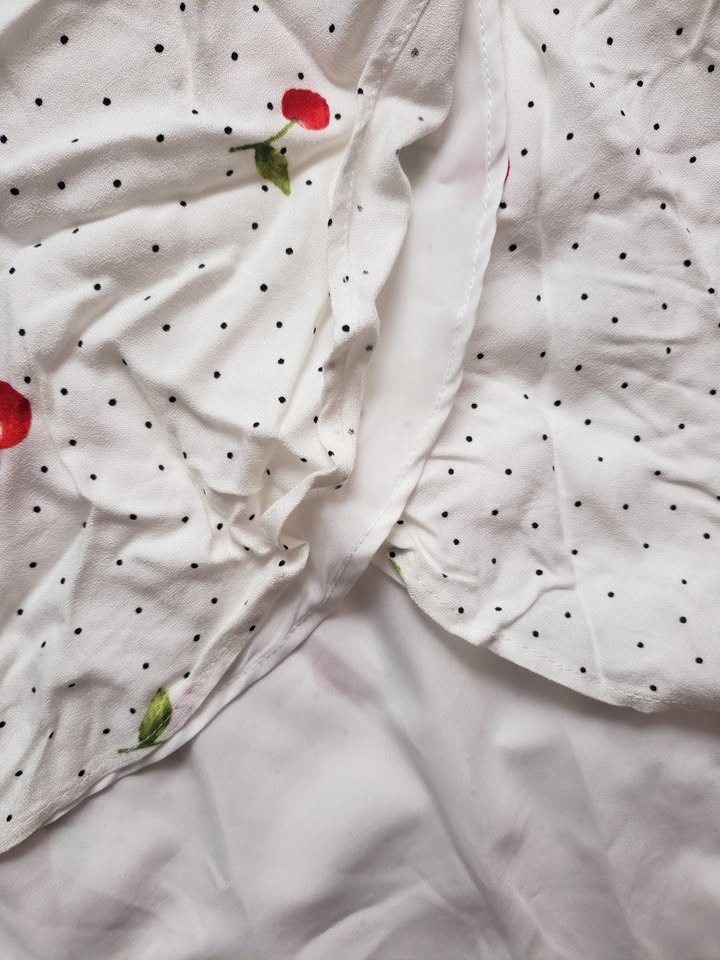 Forever21 Plus White Cherry and black dot wrap dress US 2XL - photo 4
