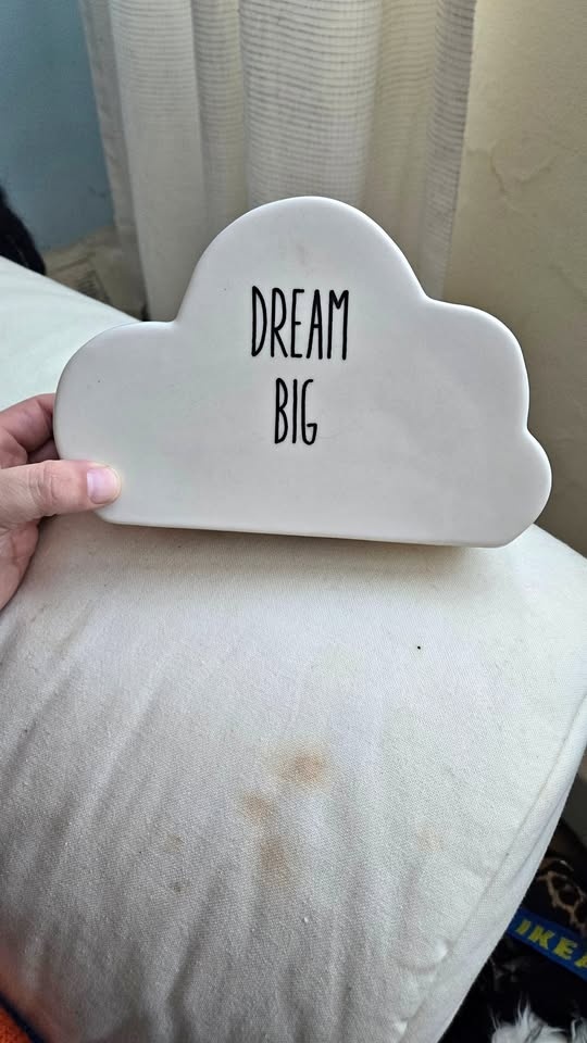 dream big white cloud coin bank