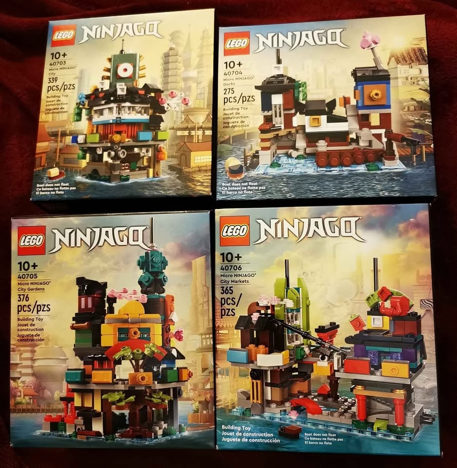 LEGO Micro Ninjago Sets 40703, 40704, 40705, 40706