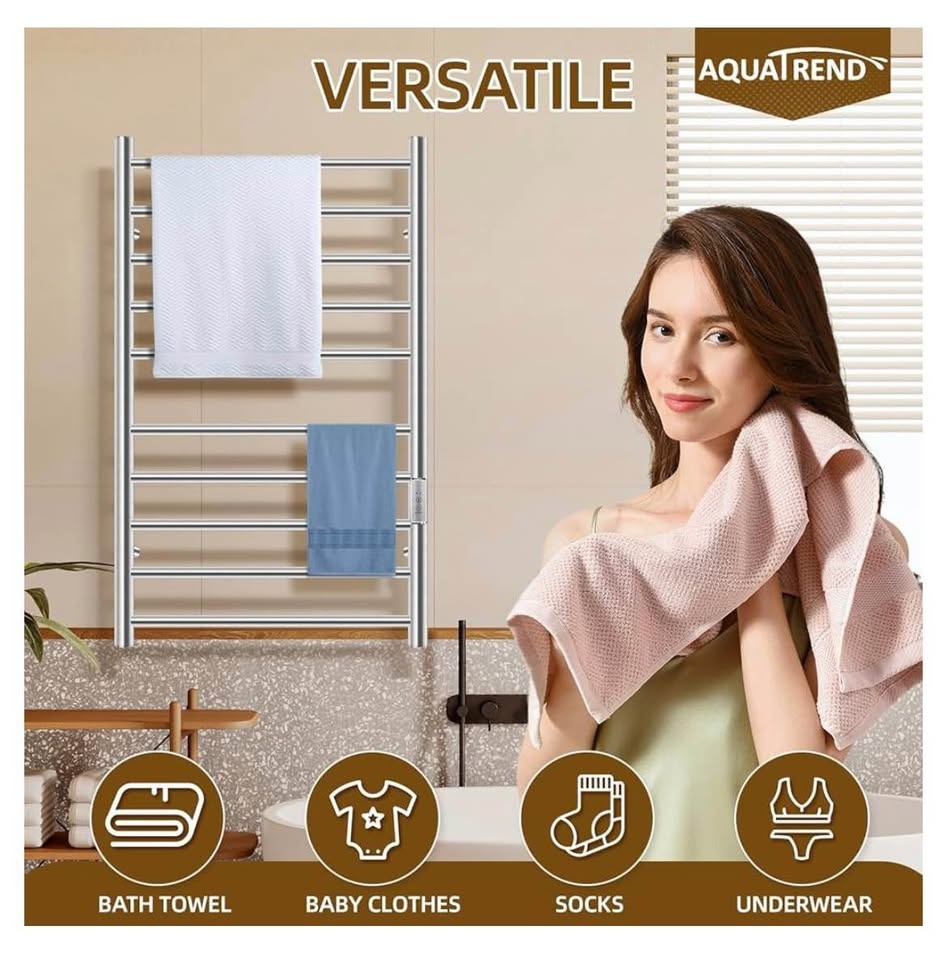 Towel Warmer Rack, 10 Bar Heated - photo 2