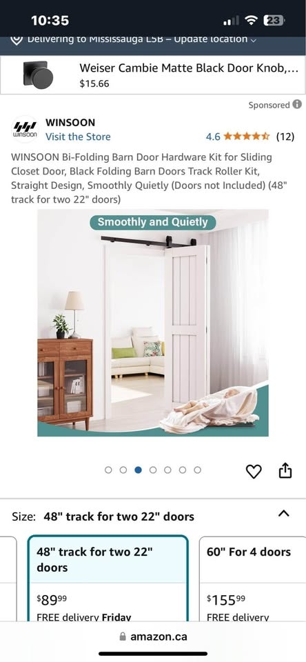Bi folding barn roller doors 48” - photo 5