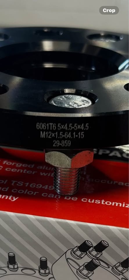 Wheel Spacers 6061T6 5x4.5-5x4.5 M12x1.5-64.1-15 - photo 2