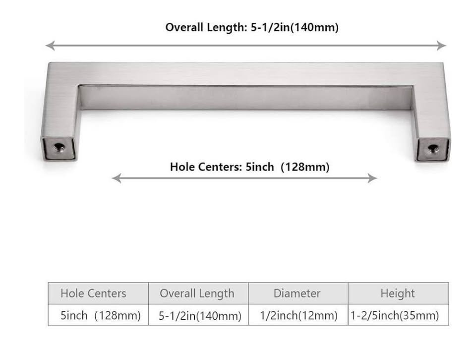 Cabinet handles 5.5” stainless steel 25 pack - photo 3