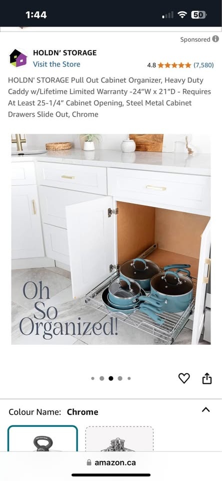 Pull out cabinet organizer 24 x 21 inches - photo 2