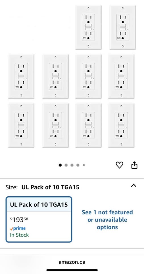 Topele 15 Amp GFCI Outlets - 10 Pack - photo 2