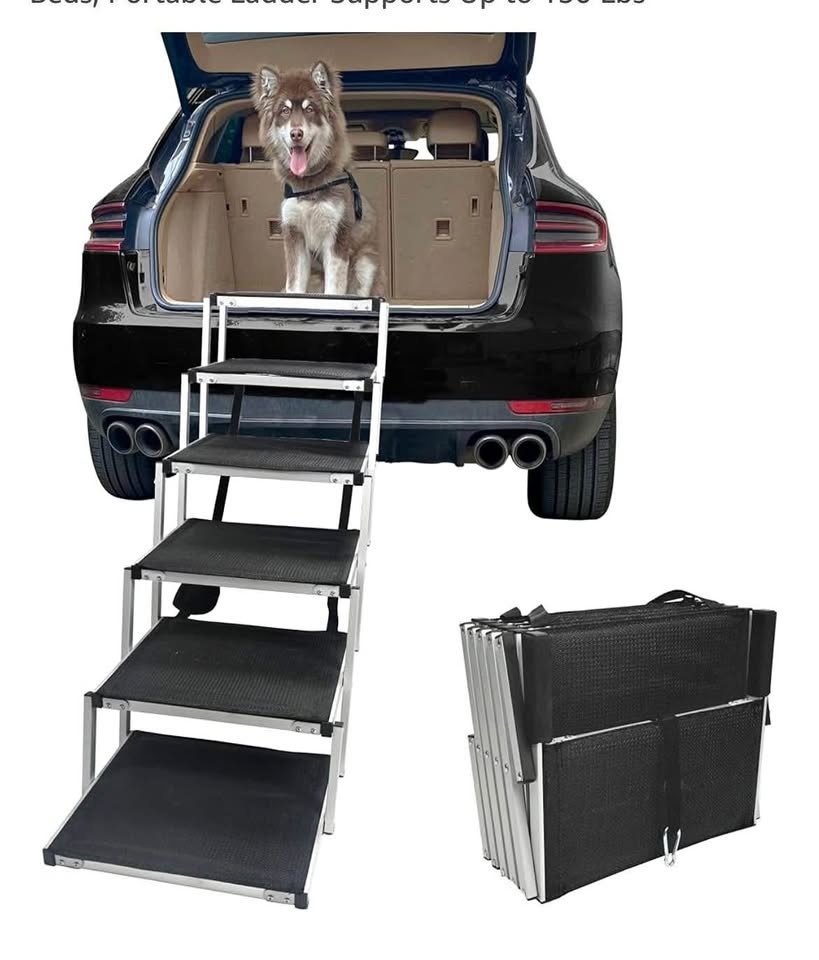Pet Ladder - 6 Steps, Foldable, Supports 150 lbs