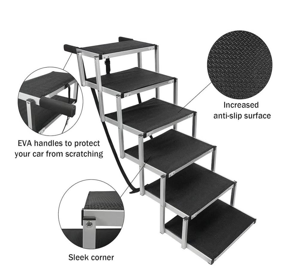 Pet Ladder - 6 Steps, Foldable, Supports 150 lbs - photo 3