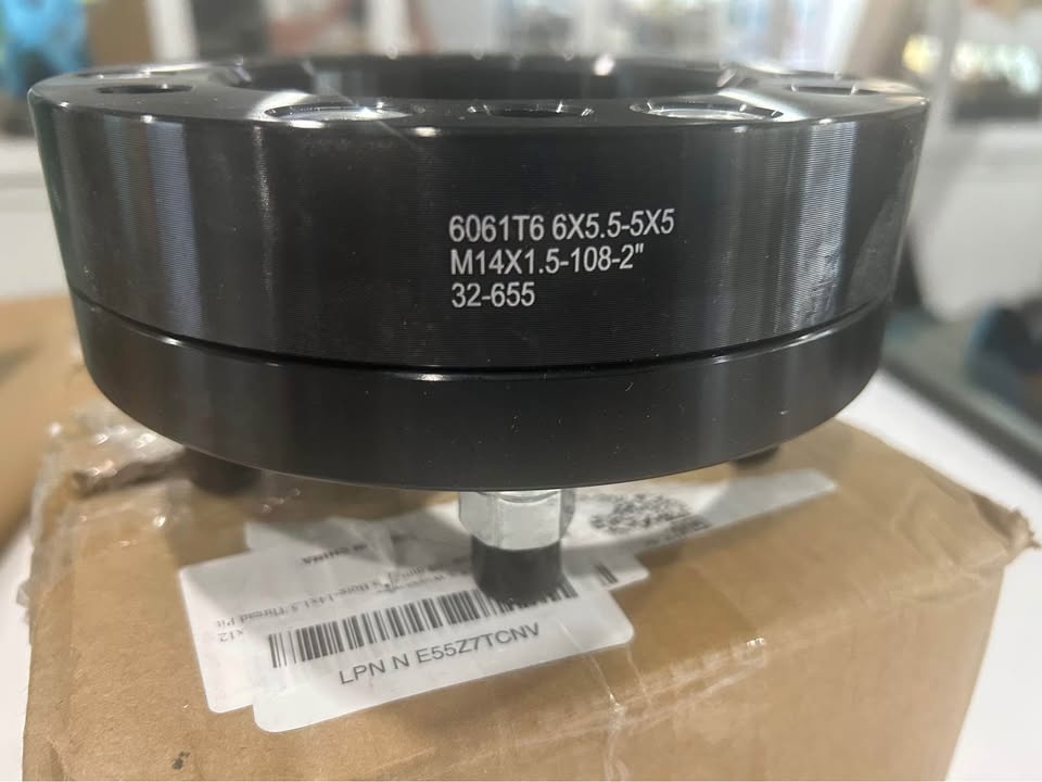 Wheel Spacers 6061T6 6X5.5-5X5 M14X1.5-108-2" - photo 2