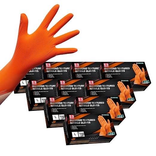 BASIC Diamond Textured Nitrile Gloves Large 1000ct - photo 3
