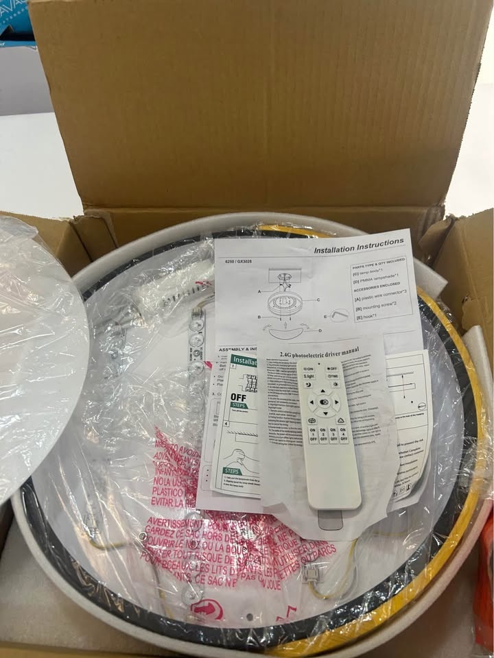 15” LED Light Fixture with Remote - photo 2