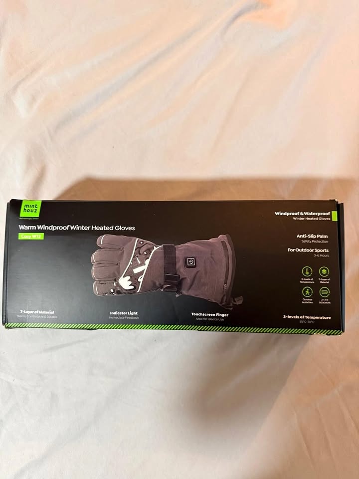 Minthouz Heated Gloves for Men Women, Dual 5V 5000mAh Rechargeab