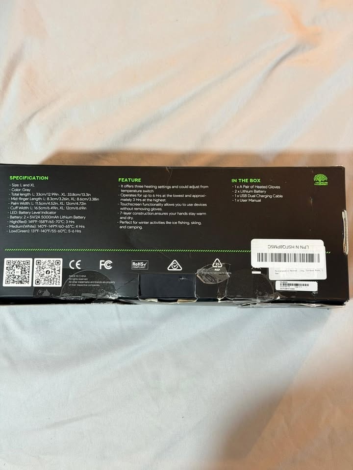Minthouz Heated Gloves for Men Women, Dual 5V 5000mAh Rechargeab - photo 3