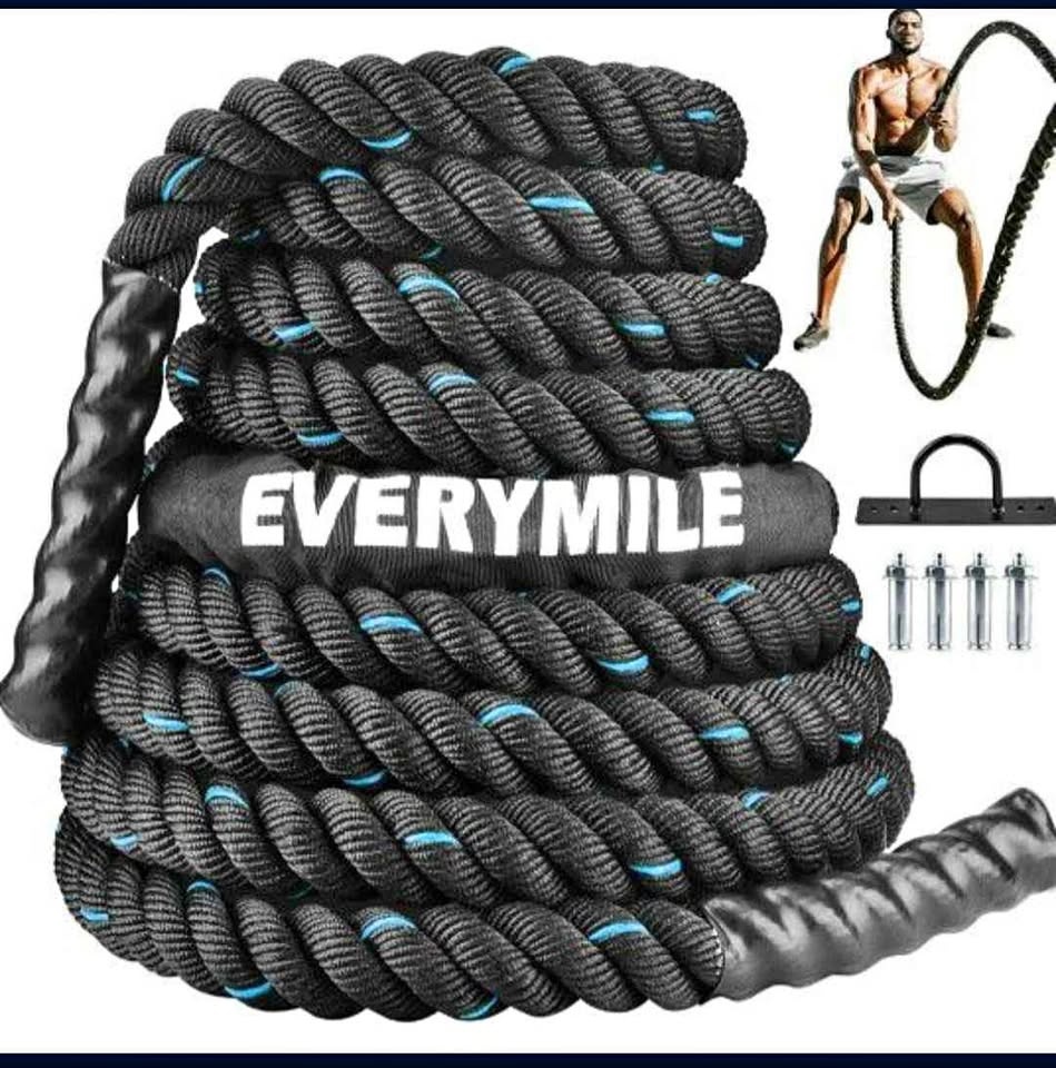 EVERYMILE BATTLE ROPE WITH ANCHOR KIT LOT OF SIX