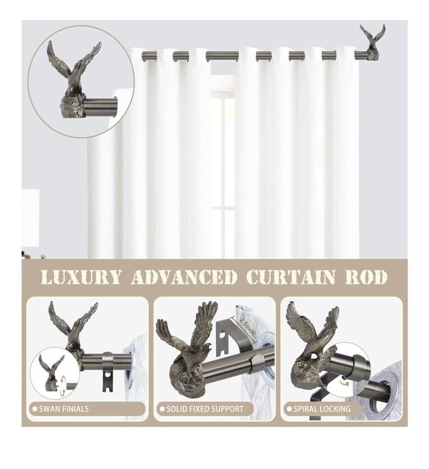 Luxury Bronze Eagle Curtain Rods - photo 3