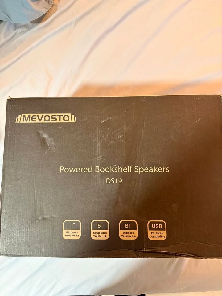 MEVOSTO DS19 Powered Bookshelf Speakers - BT 5.4, 5" Woofer