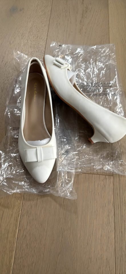 Mast & Harbour White Pointed Kitten Heel Pumps - photo 2