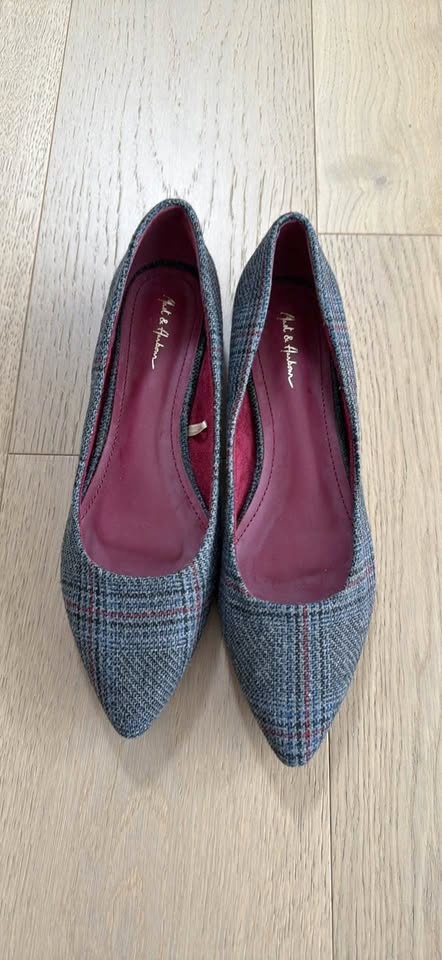 Mast & Harbour Grey Woven Design Ballerinas