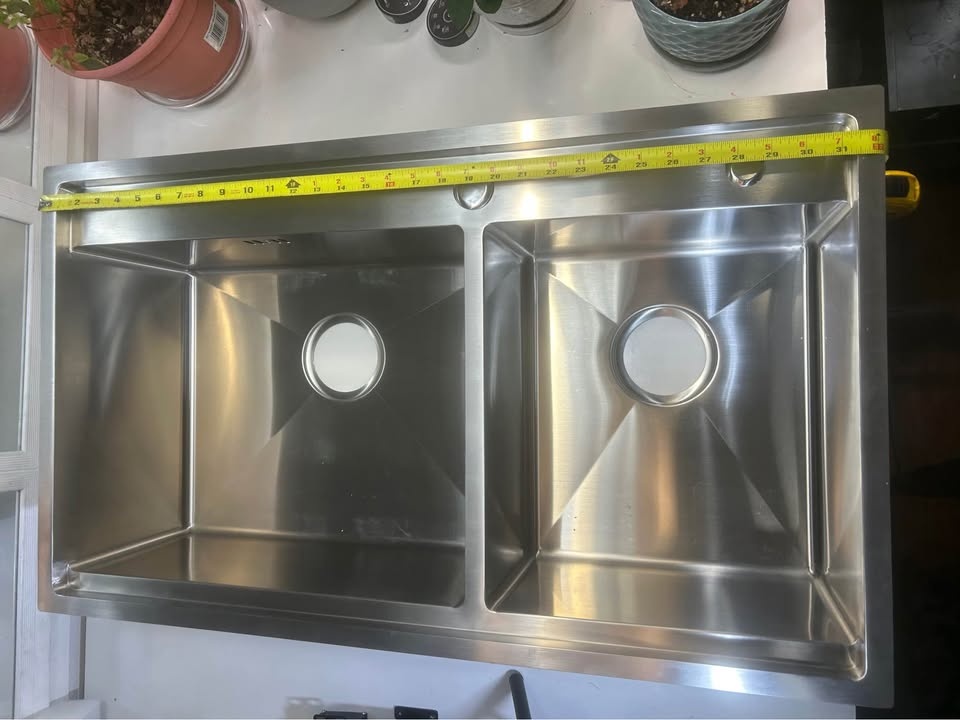 Double Stainless Steel Sink - New
