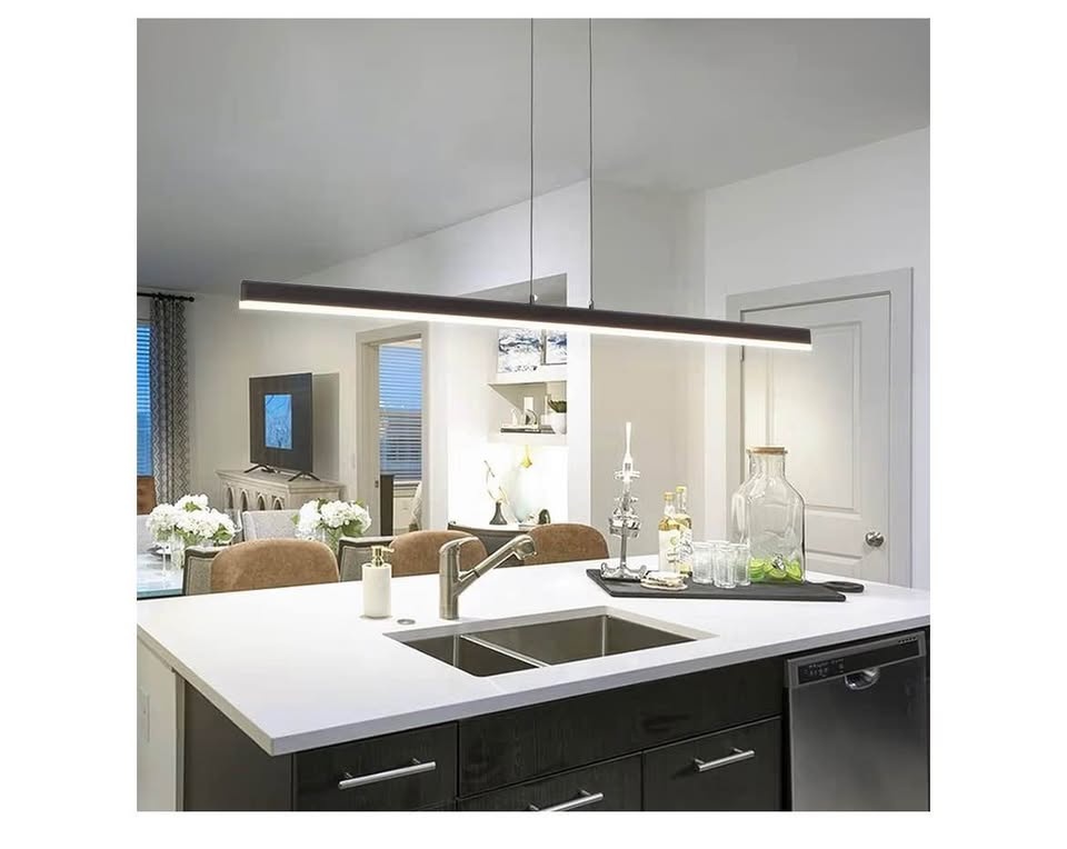 Dimmable Linear Pendant Light 20W LED Hanging Light Fixture - photo 3