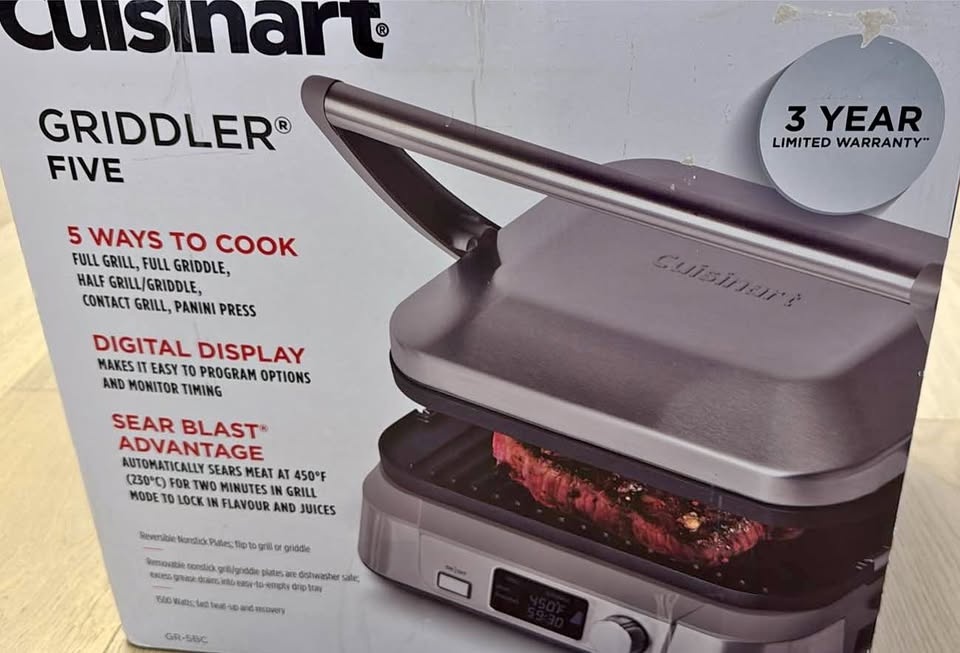 Cuisinart 5-in-1 Electric Griddler FIVE, 175°-450°F