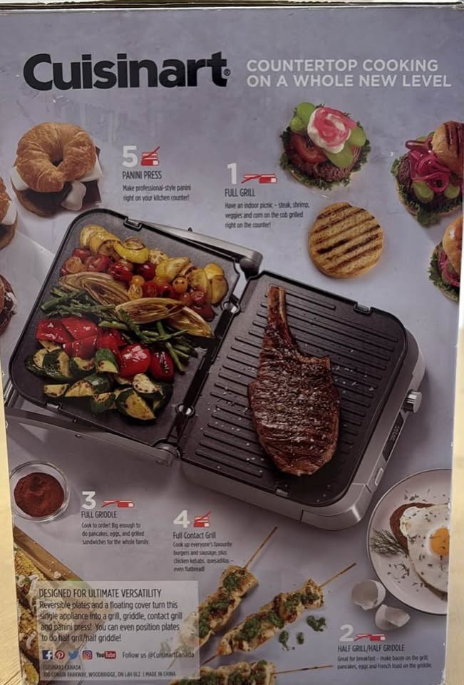 Cuisinart 5-in-1 Electric Griddler FIVE, 175°-450°F - photo 2
