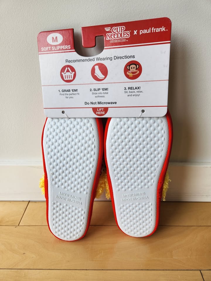 Paul Frank x Nissin Cup Noodles Soft Slippers - Size Medium 7/8 - photo 2
