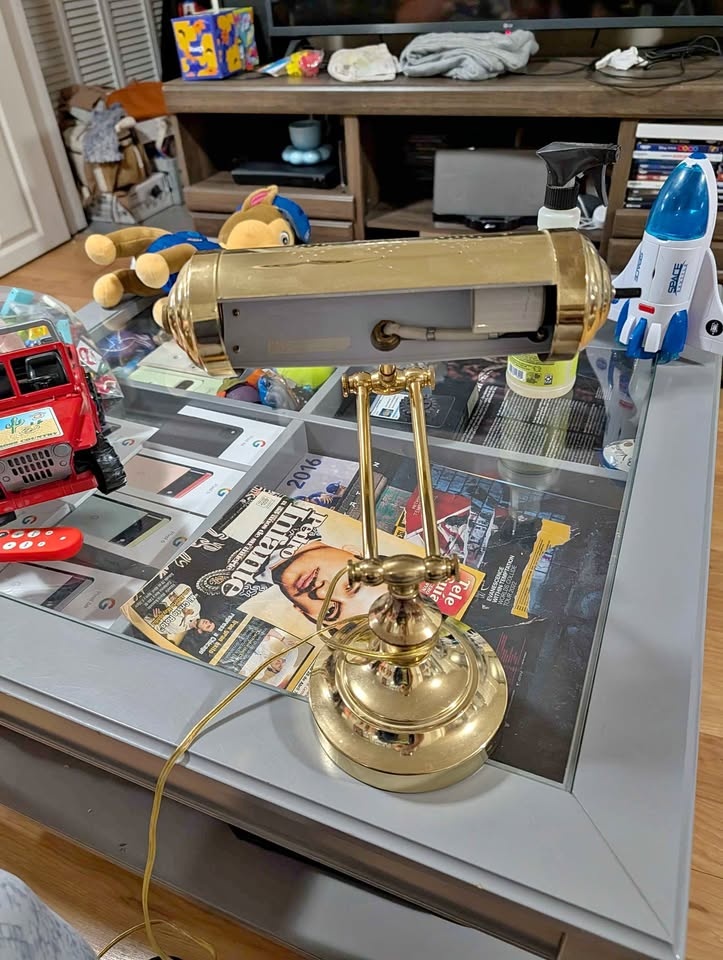 Vintage Brass Piano or Banker's Lamp