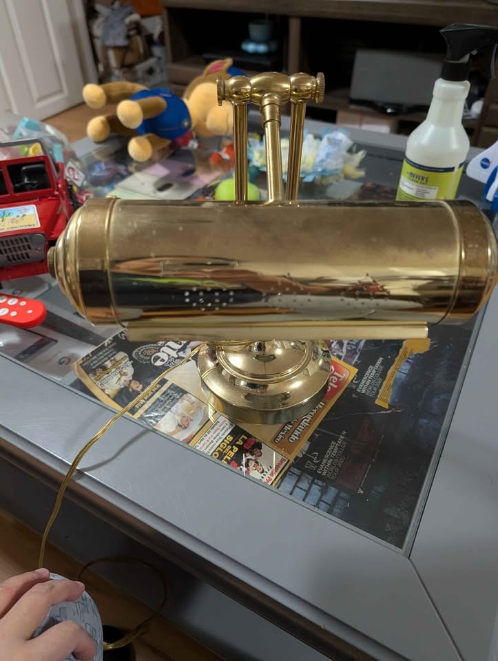 Vintage Brass Piano or Banker's Lamp - photo 2
