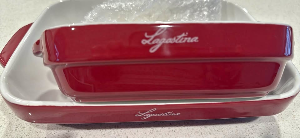 Lagostina Ceramic Bakeware Set, Red, 2-pc