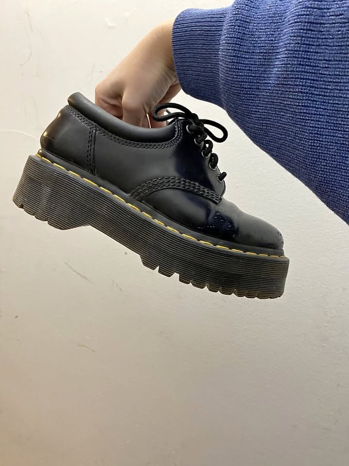 Dr Martens 8053 Platform Casual Shoes Black Size 6 Women's