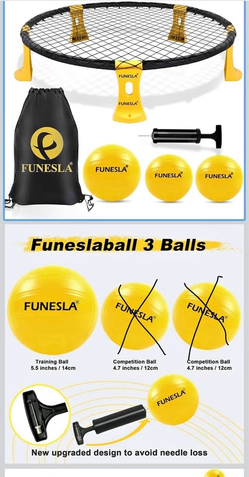 FUNESLA Spikeball Game Set – Good Condition (2 Balls Included)