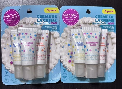 Lot Of 2 EOS Creme La Creme Super Balm Minis 3 Flavors Ea