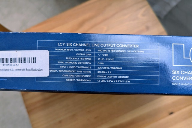AudioControl LC7i 6-Channel Line Output Converter - photo 4