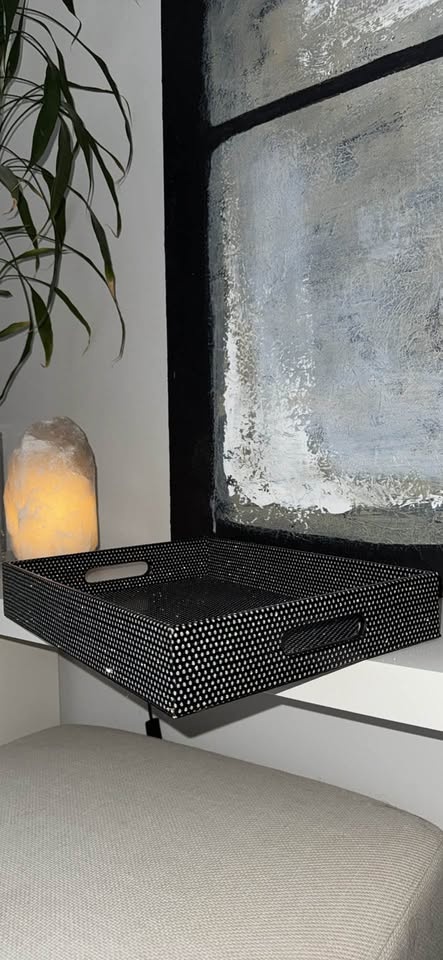 Serving / Decor Tray Black and Silver - photo 2