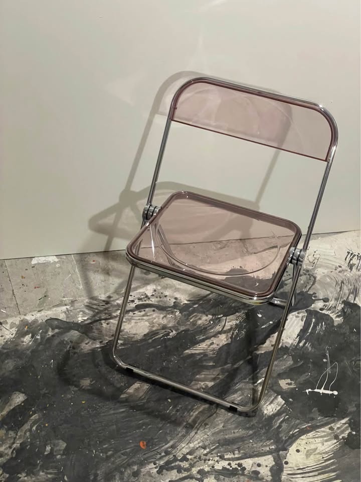Acrylic folding chair pink - photo 3