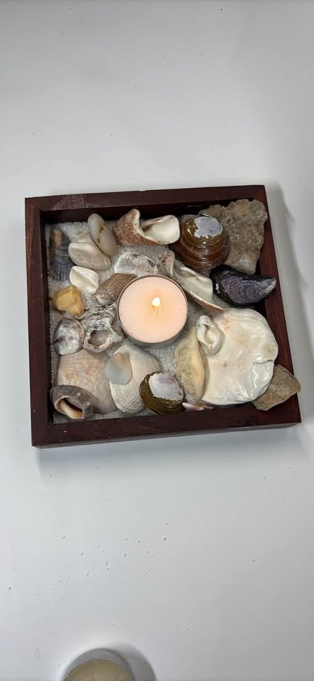 Candle and Holder - Ocean Theme - photo 2