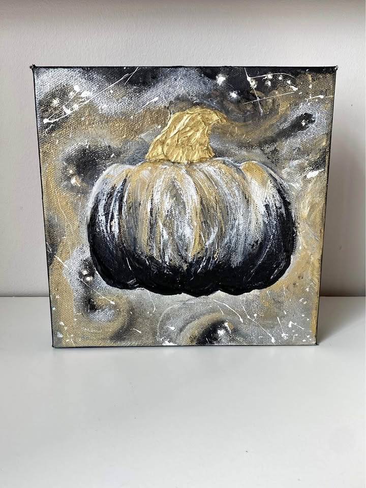 Fall Pumpkin Canvas Art Halloween