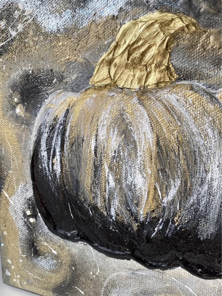 Fall Pumpkin Canvas Art Halloween - photo 2
