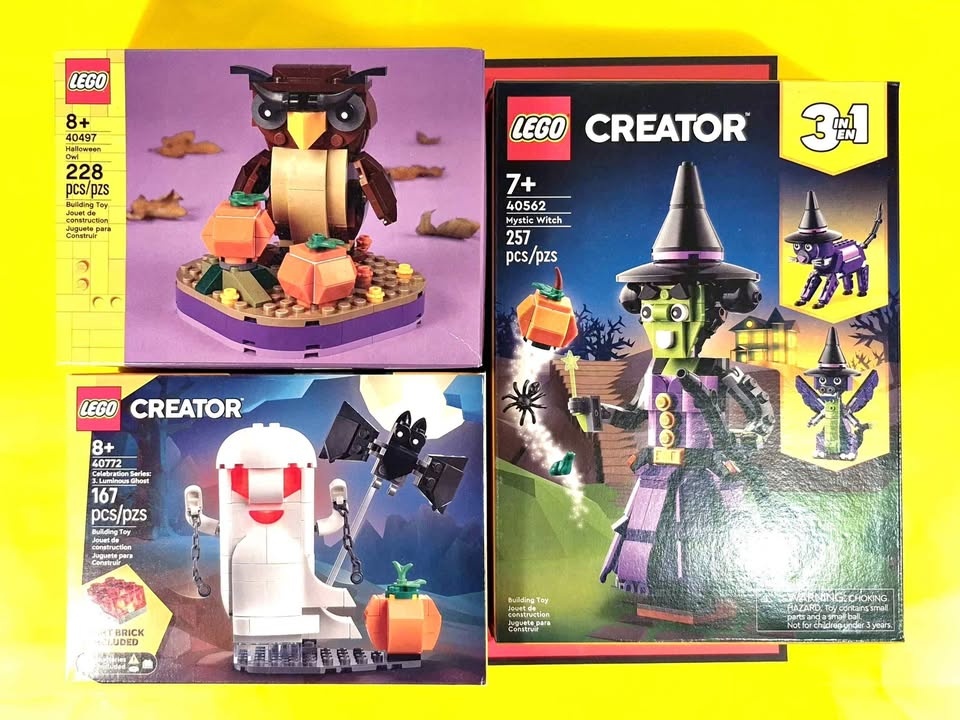 Lego Halloween Sets - Owl, Witch, Ghost - Retired 2022