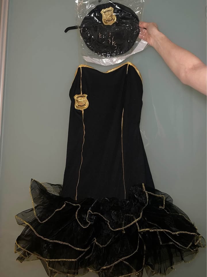 Police Theme Dress Tutu / Cap Hat Halloween Costume - photo 2