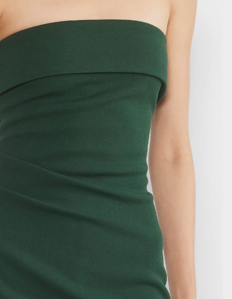 Aritzia Babaton Green Mini Dress Strapless - photo 5
