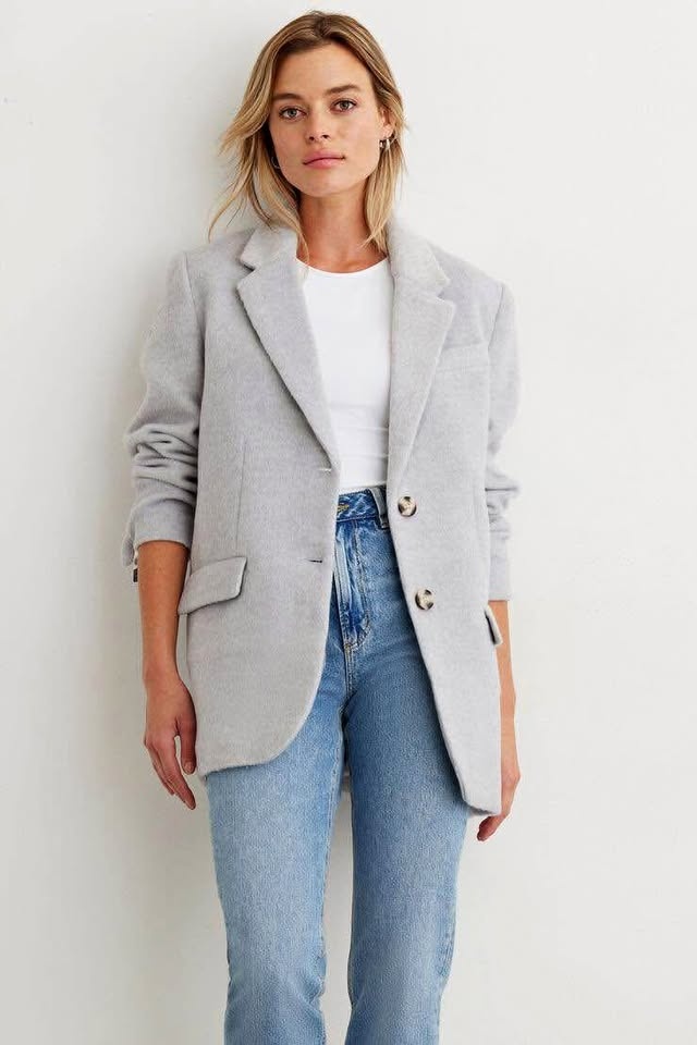 Dynamite Blazer Coat Grey Mix Women’s