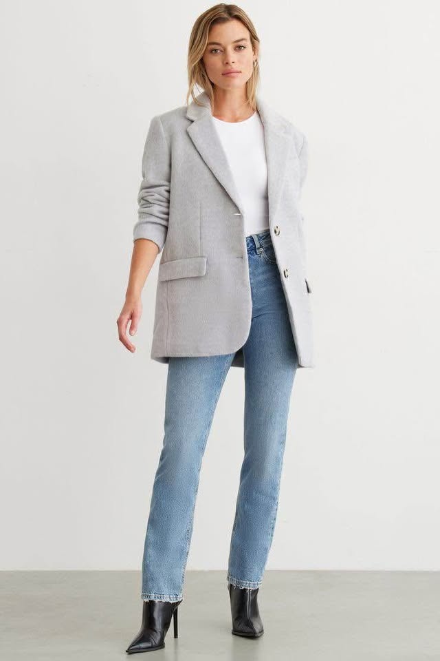 Dynamite Blazer Coat Grey Mix Women’s - photo 2