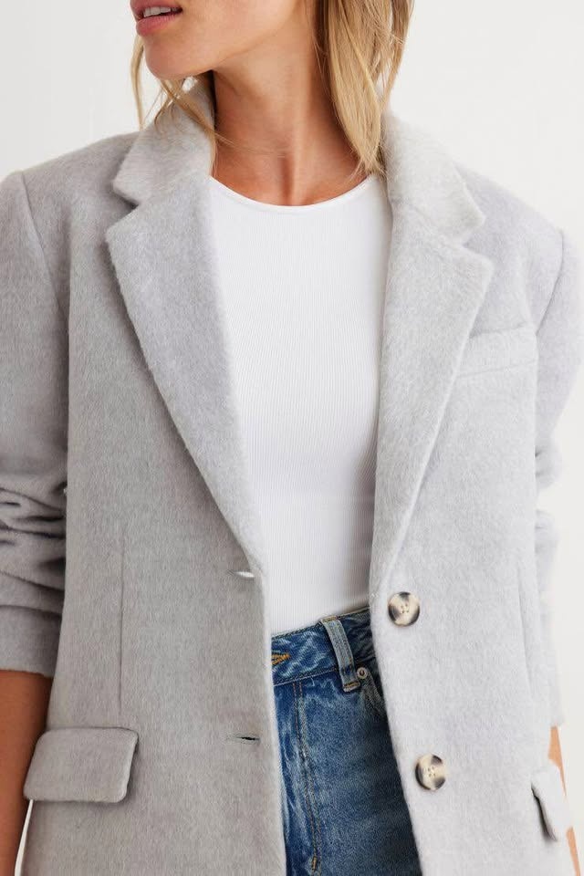 Dynamite Blazer Coat Grey Mix Women’s - photo 3