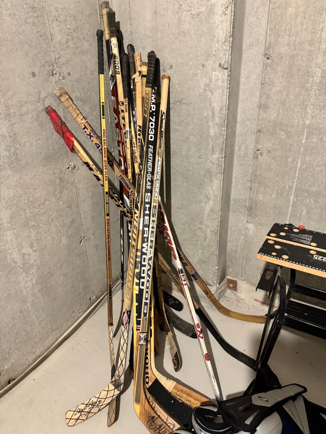 Vintage Hockey Sticks - Some Signed