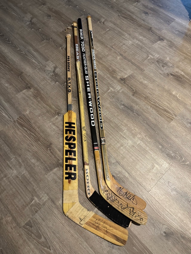 Signed vintage hockey sticks $200 obo