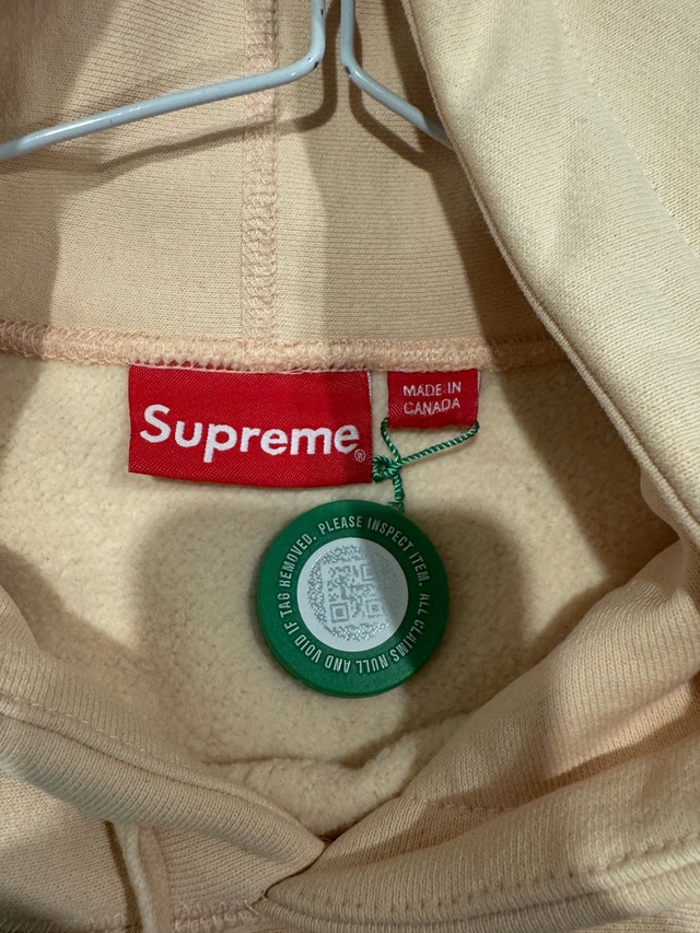 Brand new supreme box logo hoodie peach size xl - photo 3
