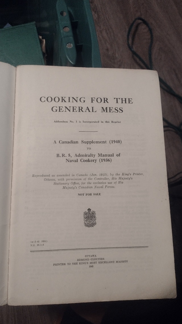 Cooking for the General Mess - Canadian Naval Cookbook (1940) - photo 2